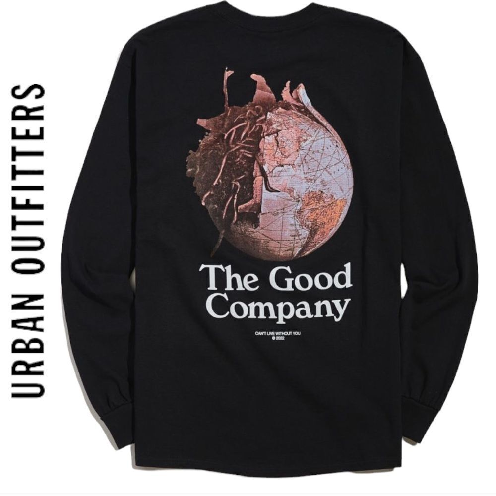 The Good Company Urban Outfitters UO World Long Sleeve Tee Shirt T-Shirt L XL